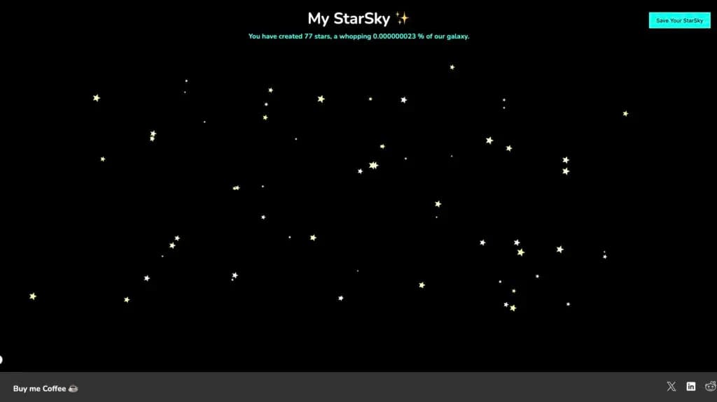 Experiment 0: My Star Sky