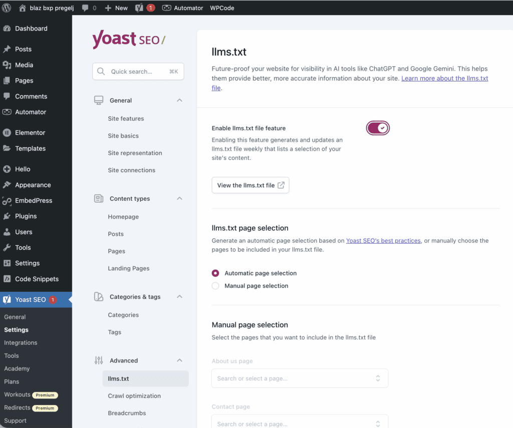How to make Wordpress website visible to LLM's?