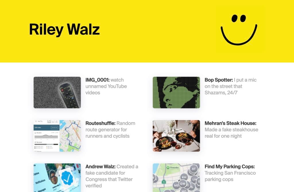 Creative Inspiration #3: Riley Walz