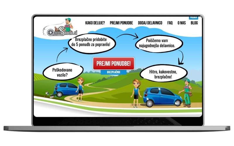 Oceni škodo je bil spletni portal za prijmerjavo cen avtomobilskih popravil.