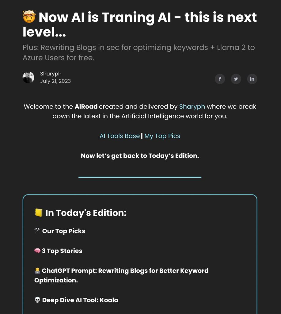 AIroad newsletter
