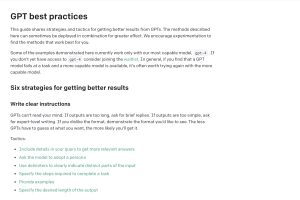 GPT best practies