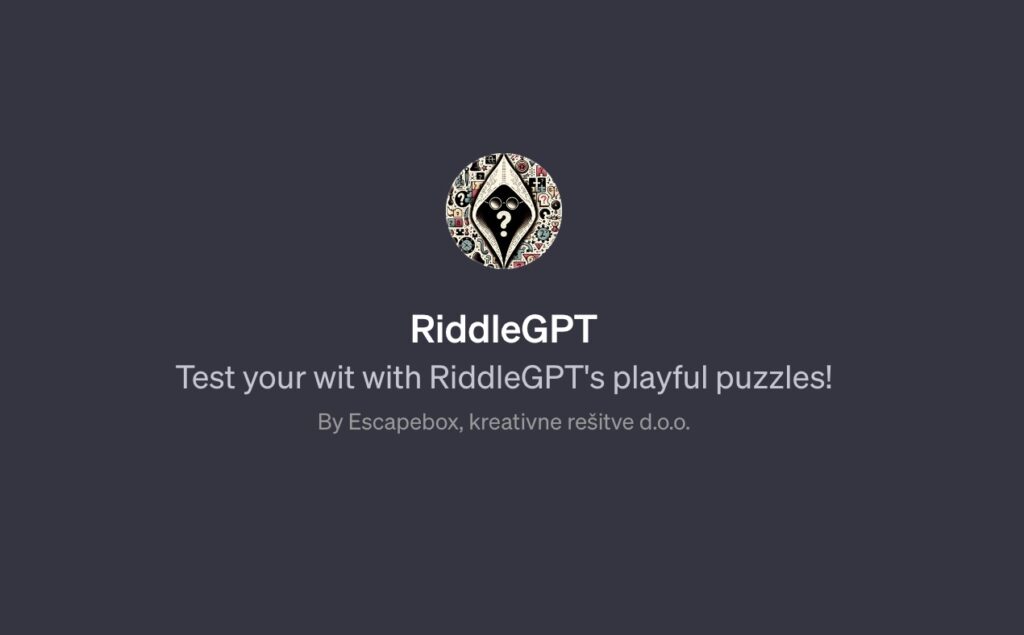 ChatGPT game: RiddleGPT