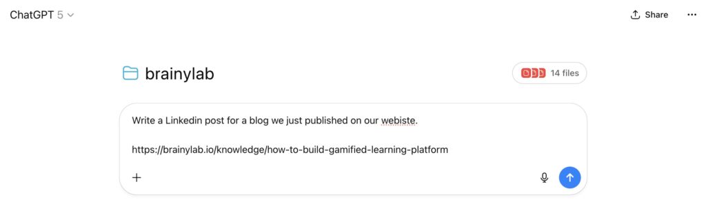 ChatGPT prompt model